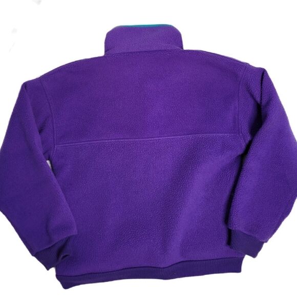 VINTAGE 90s fleece purple Cog Railway quarter button pullover‎ unisex M - Picture 2 of 10